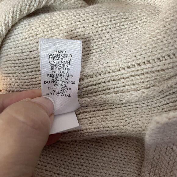 J Jill Sweater Sz Small Beige Embroidered Floral Linen Blend Lightweight Comfy - Picture 11 of 14